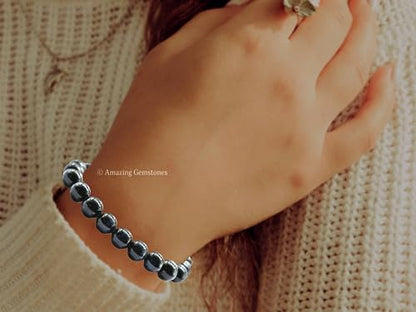 Amazing Gemstone Crystal Bracelet for Women Men's Gifts - Protection Healing Crystal Bracelet - 8mm Gemstone Beaded Stretchable Bracelet Pulseras Para Hombres Mujer Stocking Stuffers Mothers Day Gift (Blue Tiger Eye) - color: Blue Tiger Eye