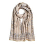 QIUTIMIY Pashmina Shawl Wraps for Womens Winter Scarf Reversible Pattern Designer Ladies Shawls and Wraps for Evening Dresses - color: Flower5-beige