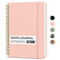 Taja Graph Spiral Journal Notebook for Women & Men, 140 Pages, Graph Paper Hardcover Notebook for Planning & Tracking, Journals for Graphing, A5(5.7" x 7.9") – Pink - color: B.Pink, style: c-Graph