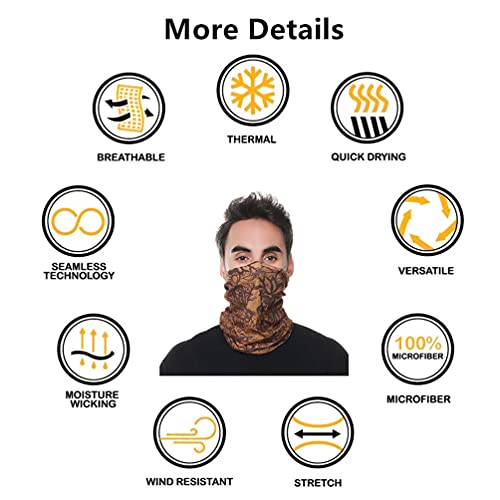 Headband Neck Gaiter Head Wrap Headwear Face Mask Magic Scarf Bandana for Men and Women - color: 6pc.jungle Series