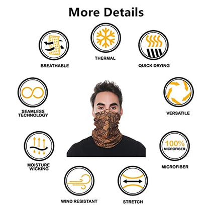 Headband Neck Gaiter Head Wrap Headwear Face Mask Magic Scarf Bandana for Men and Women - color: 6pc.jungle Series