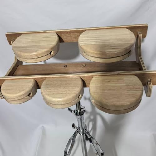 Amagogo Wood Percussion Block Percussion Instrument with Mallet Five Tone Music Toy Musical Tool Chinese Traditional Rhythm Clapper