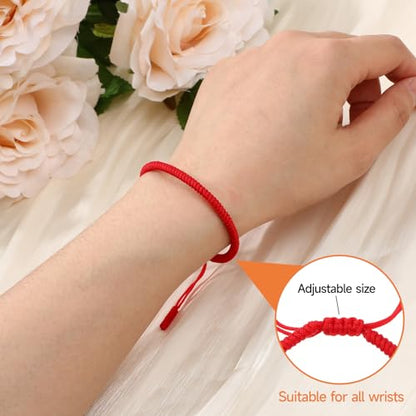 WY LIGHTING LEVEL Handmade Red String Bracelet Authentic Blessed Tibetan Buddhist Monks Bracelet Prayer Protection Good Luck Knot Bracelets Woven Rope