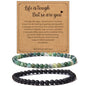 Beaded Bracelets For Women Stone Bracelets For Women Agate Stone Bracelet Natural Bracelet Stone Of Peace Handmade Yoga Stretch Elastic Bracelet - color: Green agate