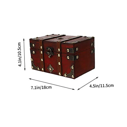 Retro Wooden Square Storage Box Delicate Jewelry Organizer Solid Sundries Storage for Living Room Bedroom Office Chic Design for Small Items