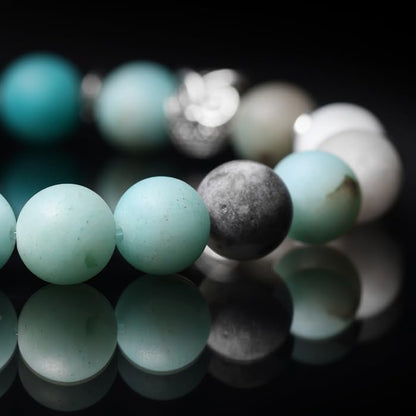 Tigranes Premium Natural Stone Bracelet Collection – Handmade Gemstone Jewelry in Luxury Branded Gift Box - style: Amazonte Beads 10mm