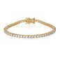 2.5mm Tennis Bracelet, 2.5mm Thin 18K White Gold Plated Cubic Zirconia Tennis Bracelet for Women - color: Gold Plated, size: 2.5mm 6 inch