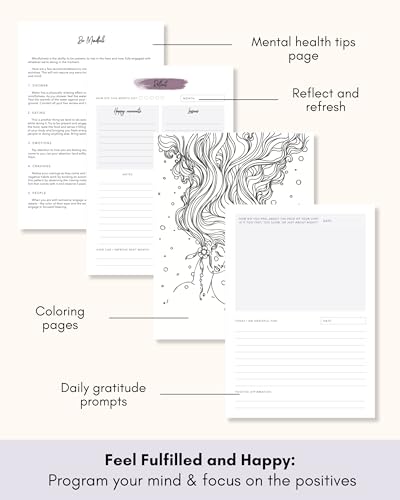 Lamare Daily Gratitude Journal for Women - Self Care Journal with Prompts, Daily Affirmations, Mindfulness Journal & Reflection Planner