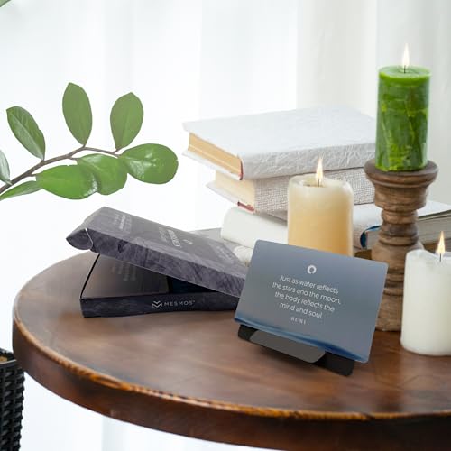 MESMOS 52 Mindfulness Cards with Action Plans. Relaxation Stress Relief Gifts for Men and Women, Positive Affirmation Cards, Anxiety Relief Items, Meditation Self Care Kit, Relaxing Spiritual Gifts - color: Nature (Large 4" X 3" Cards)