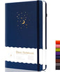 CAGIE Lined Journal Notebook for Work, Hardcover Notebook Journal with Pen Loop, A5 Notebook Journal Cover, Medium 5.7" x 8.3", (Blue Ruled), Gifts - color: 01 Dark Blue