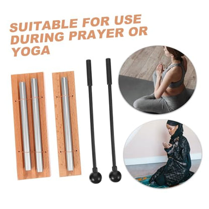 2sets Wooden Sound Therapy Tools Meditation Chime Blocks for Mindfulness Music Instruments Kit