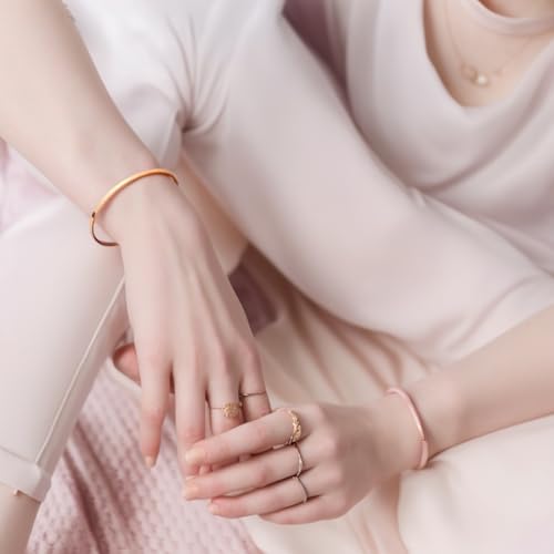 Dainty Gold Bar Bracelet for Women Simple Delicate Thin Cuff Bangle Hook Bracelet 18K Gold Plated Handmade Minimalist Jewelry - color: Gold