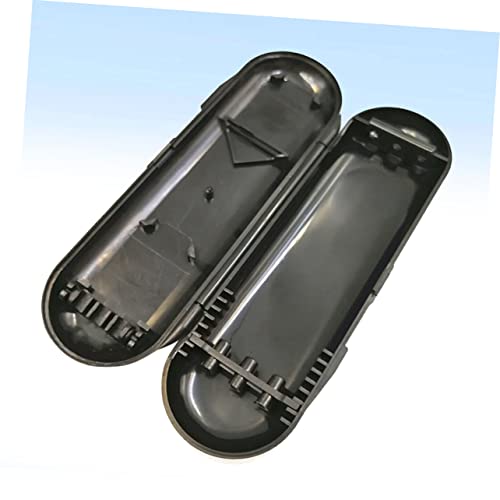 KOMBIUDA 2Pcs Portable Carrying Box Durable Plastic Storage Case for Lightweight and Compact Holder for Black