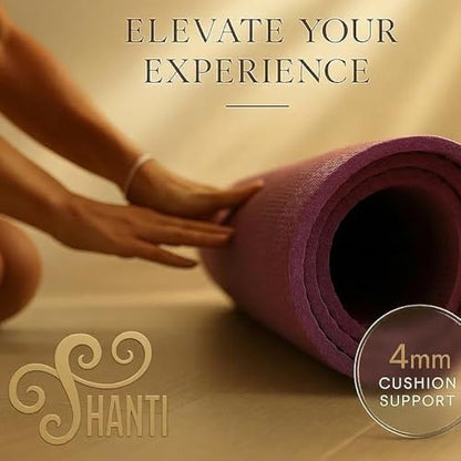 Shanti Diamond Series Yoga Mat - Diamond Shape to expand your Practise, UltraGrip surface, High dencity Cushioning for, Yoga, Pilates, Stretching & Home fitness. - color: Midnight Blue