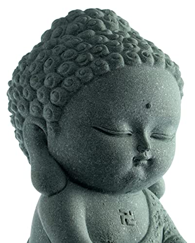 Little Buddha, Sakyamuni Buddha Statue - Handmade Stone for Meditating Zen Fish Aquarium Tank Desktop Decor, Baby Buddha Figurine, Buddha Statue Indoor, Buddha Statue Outdoor, Buddha Statues for Home - color: Sakyamuni Buddha, size: Large