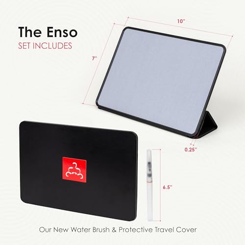 Buddha Board Enso – Portable Water Painting Board with Brush – Reusable Zen Drawing Canvas for Mindfulness, Meditation, and Creative Relaxation – Travel Art Set