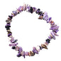 Zenergy Gems Charged Premium Natural Crystal Chip Bead Bracelet + Moroccan Selenite Charging Crystal [Included] - color: Charoite