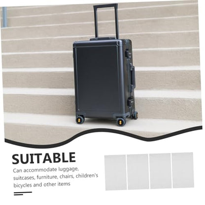 PRETYZOOM 4pcs Extra Large Transparent Storage Bags Foldable Storage for Luggage Furniture and Bicycles Tear Resistant Design Clear Pe Material