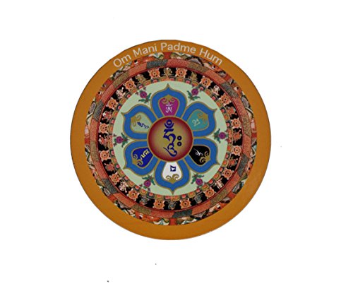 Nepalese Hand Hammered Tibetan Meditation Yoga Singing Bowl Set - with Traditional Design Fridge Magnet
