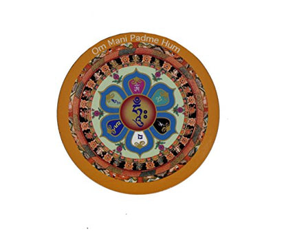 Nepalese Hand Hammered Tibetan Meditation Yoga Singing Bowl Set - with Traditional Design Fridge Magnet