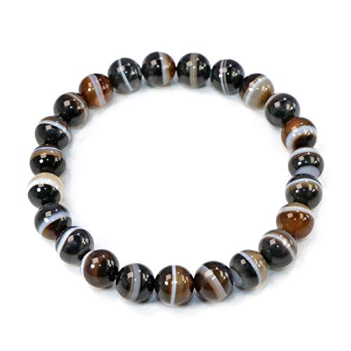 Jan&Dee Natural Semi-Precious Gemstone Crystal Bracelet 10mm