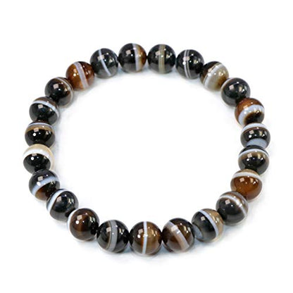 Jan&Dee Natural Semi-Precious Gemstone Crystal Bracelet 10mm