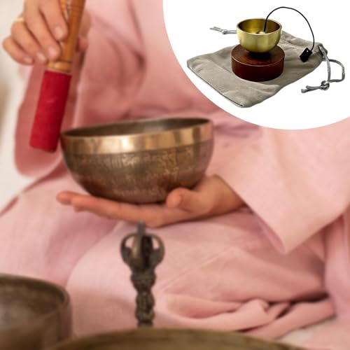 DYNWAVE Mini Set Compact Gift for Men Women Sturdy Meditation Sound Bowl Tibetan for Relaxation Mindfulness