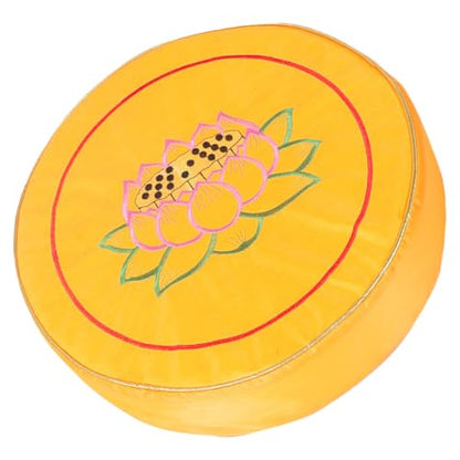 Floor Cushion Golden Lotus Buckwheat Bolster Thickened Small Round Seat Cushion for Zen Sitting and Prayer Kneeling Mat Home Yoga
