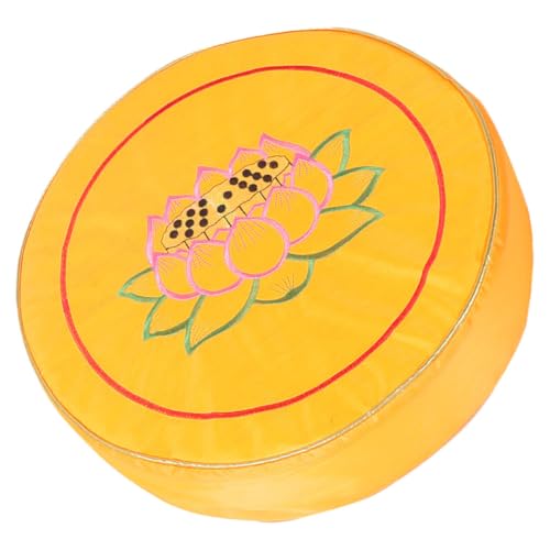 Floor Cushion Golden Lotus Buckwheat Bolster Thickened Small Round Seat Cushion for Zen Sitting and Prayer Kneeling Mat Home Yoga