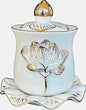 Houlu Ceramic Altar Cup, Holy Water Offering Cup - White - color: White