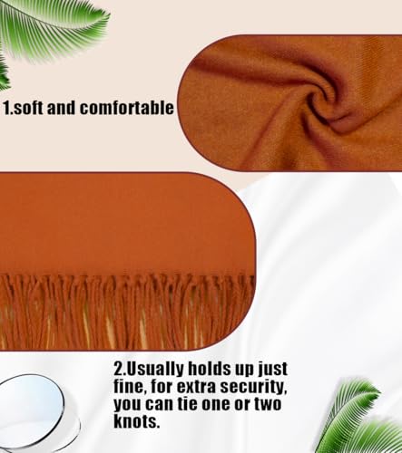 Winter Soft Long Scarf, Pashmina Shawls and Wraps, Warm Large Scarves for Men Women Evening Dress Wedding - color: Warm Brown