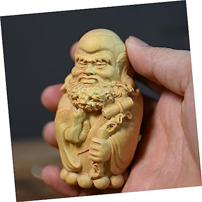 ORFOFE Buddha Garden Statue Stylish Wooden Decor Japanese Style Home Adornment Tabletop Craft