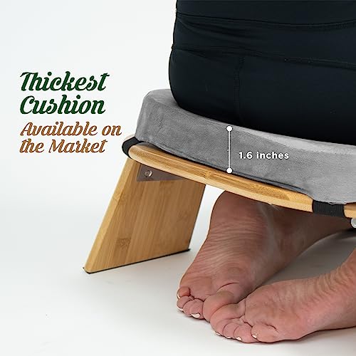 MONK & LLAMA Meditation Bench - color: Grey, style: Cushioned