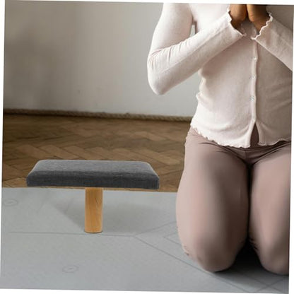 Mobestech Bench Cushion Seat for Comfortable Seiza Position Grey Stool for Prayer and Balance Exercises