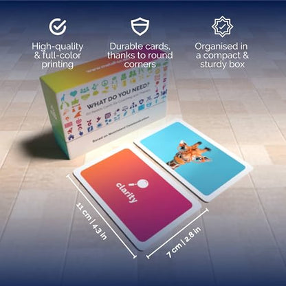 “What do you need?” Coaching Cards – 60 Needs Cards for Nonviolent Communication (NVC, Emotional Intelligence, Coaching, and Difficult Conversations). Ideal for Mindfulness & Self-Reflection.