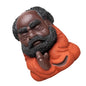 ULTECHNOVO Bodhidharma Desktop Ornament Purple Clay Zen Sculpture Tea Table Decoration Home Décor Accent for Meditation and Indoor Display