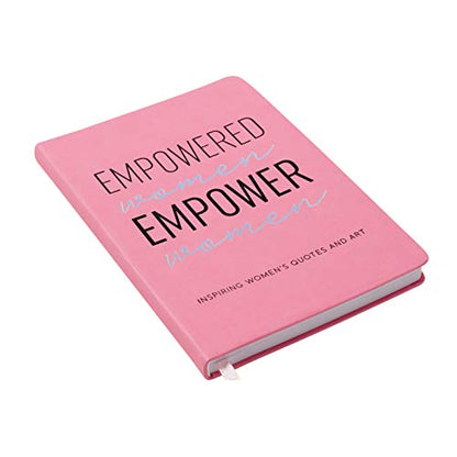 Eccolo Notebook Journal for Women, Writing Journal, Guided Journal with Empowering Quotes and Art by Women, Flexi Cover, Lay Flat Design, Lined Journal, 256 Pages (Pink, 6x8 inches)