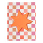 Pearhead Pink & Orange Star Cutout Hardcover Graph Notebook, 6.25x8.25 Grid Journal for Bullet Journaling, Planning & School Notes, 200 Pages - color: Orange Cut-Out Checkered Graph Journal