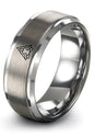 Gift for Yoga Fan - Yoga Meditation Ring - Flat Dome Bevel - Band - Men Women - Brushed Polished - Tungsten - Personalized Custom Engraving - 8mm - Anniversary Wedding - Yellow Rose Gold Silver - color: 06 - Grey Tungsten