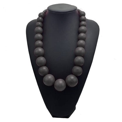 COLORFUL BLING Ethnic Natural Wood Beads Necklace for Men Women Africa Wooden Chain Chunky Strand Necklace Statement Hip Hop Jewelry - color: short black
