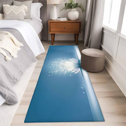 2x6ft Rectangle Rug,Meditation Lotus Flower Washable Area Rugs Non-Slip Accent Rug Asian Zen Spiritual Soft Circle Carpet for Living Room Bedroom Home Office Decor - size: 24x72in