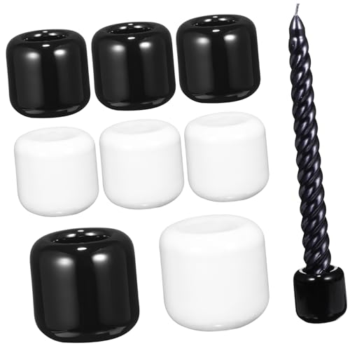 Luxshiny 16pcs Ceramic Chime Candle Holders Spell Candle Holders for Home Weddings Rituals and Altar Setup