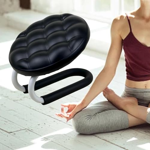 Kneeling Meditation Stool, Prayer Bench Gift Portable Kneeling Bench, Lightweight Meditation Bench Seat for Studio, Praying, Black - color: Black（round)