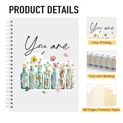 You Are Amazing Spiral Journal Notebook for Women, Funny Notebooks for Coworkers, Appreciation Gifts for Grandma Mom Aunt, Inspirational Birthday Gifts for Sister Daughter BFF Friend