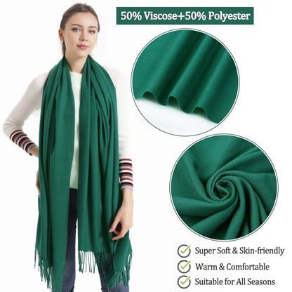 Pashmina Scarf and Shawl - Soft Women Pashminas Wrap for Wedding Evening Party dresses - color: S#. Atroviens