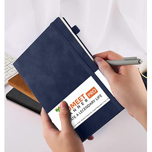 Lined Journal Notebook, 200 Pages, Leather Hardcover Notebooks, A5 College Ruled Thick Classic with Pen Loop Notebook Journals for Writing, for Women Men Office School, 5.75'' X 8.38'', Blue - color: Blue