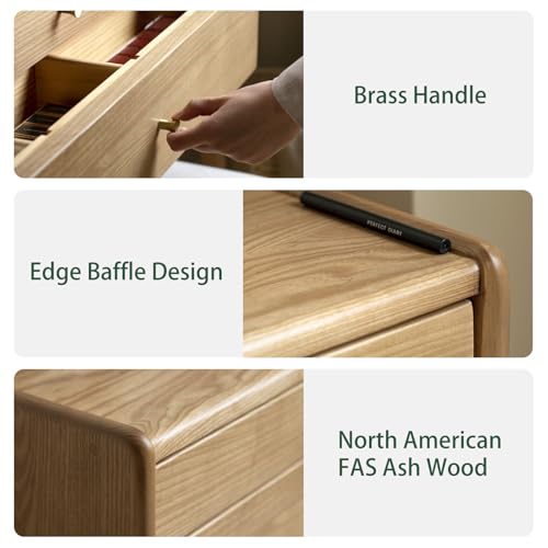 Small Vanity Desk, Solid Wood Dressing Table with Drawer Divider, Study Desk and Vanity Desk for Bedroom, 18" D x 31" W x 32" H - color: Ash Wood-natural, size: 32" W