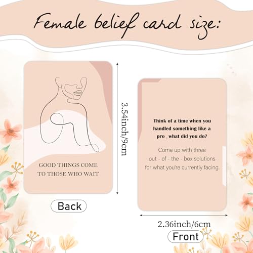 Manifestation Affirmation Cards for Women – 60 Positive Daily Quotes with Motivational Actions | Inspirational Mindfulness Deck for Self Care, Meditation, Productivity & Confidence