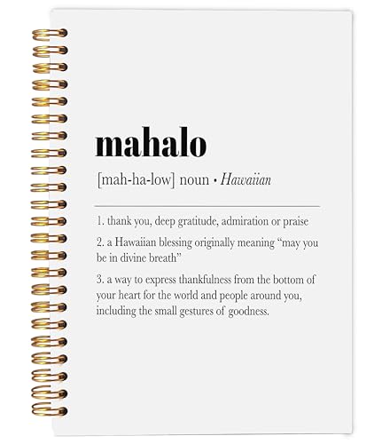 Hawaii Aloha Definition Spiral Notebook,Inspirational Journal,Inspirational Journal for Women Men Writing,Hawaii Spiral Notebook 5.5X8.3 Inch - color: 3-explanation-notebook