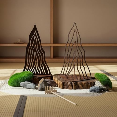 1.6T Corten Steel Korean Zen Garden Decorative Object for Mindful Living (L)